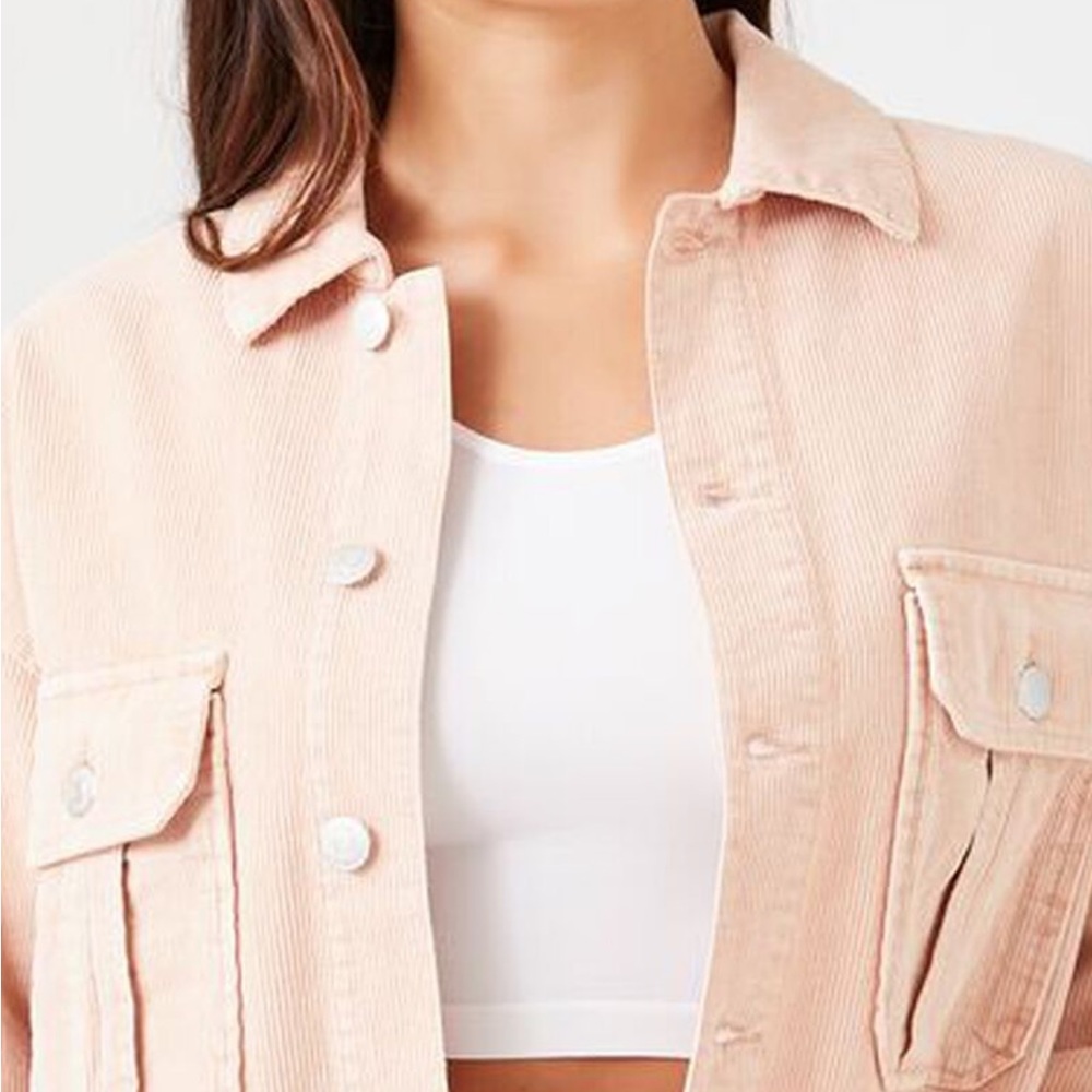 Forever 21 Corduroy Light Pink Shacket - Picture 3 of 11